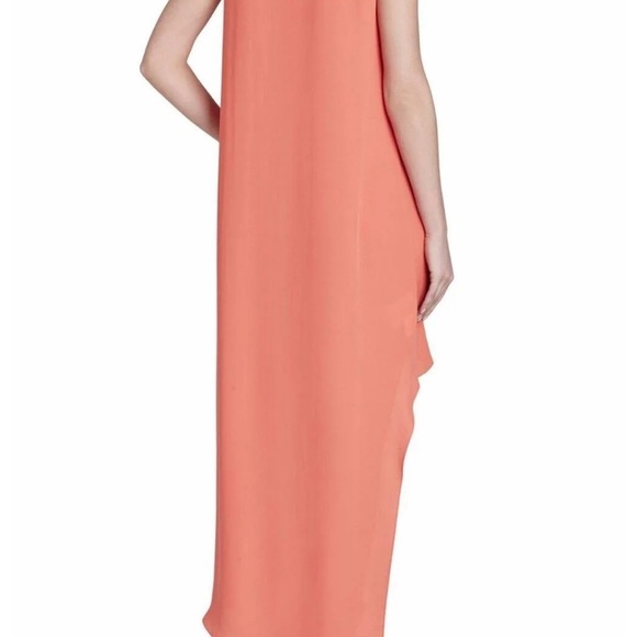 NEW BCBGMAXAZRIA CASCADE RUFFLE HIGH-LOW MAXI DRESS - Picture 2 of 5